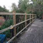 Fencing Posts and Rails in place ready for the closeboard pales
