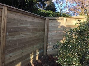 Acoustic Fence install in garden Kent