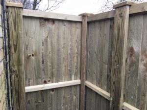 Detail of corner of fence